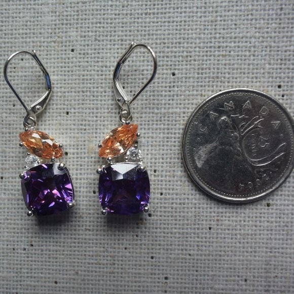 Natalia Collister for Avon Cubic Zirconia Silver Plate Earrings - Picture 3 of 7